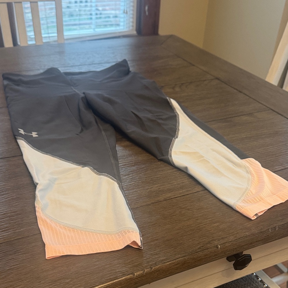 Under Armour Gray and Peach Leggings